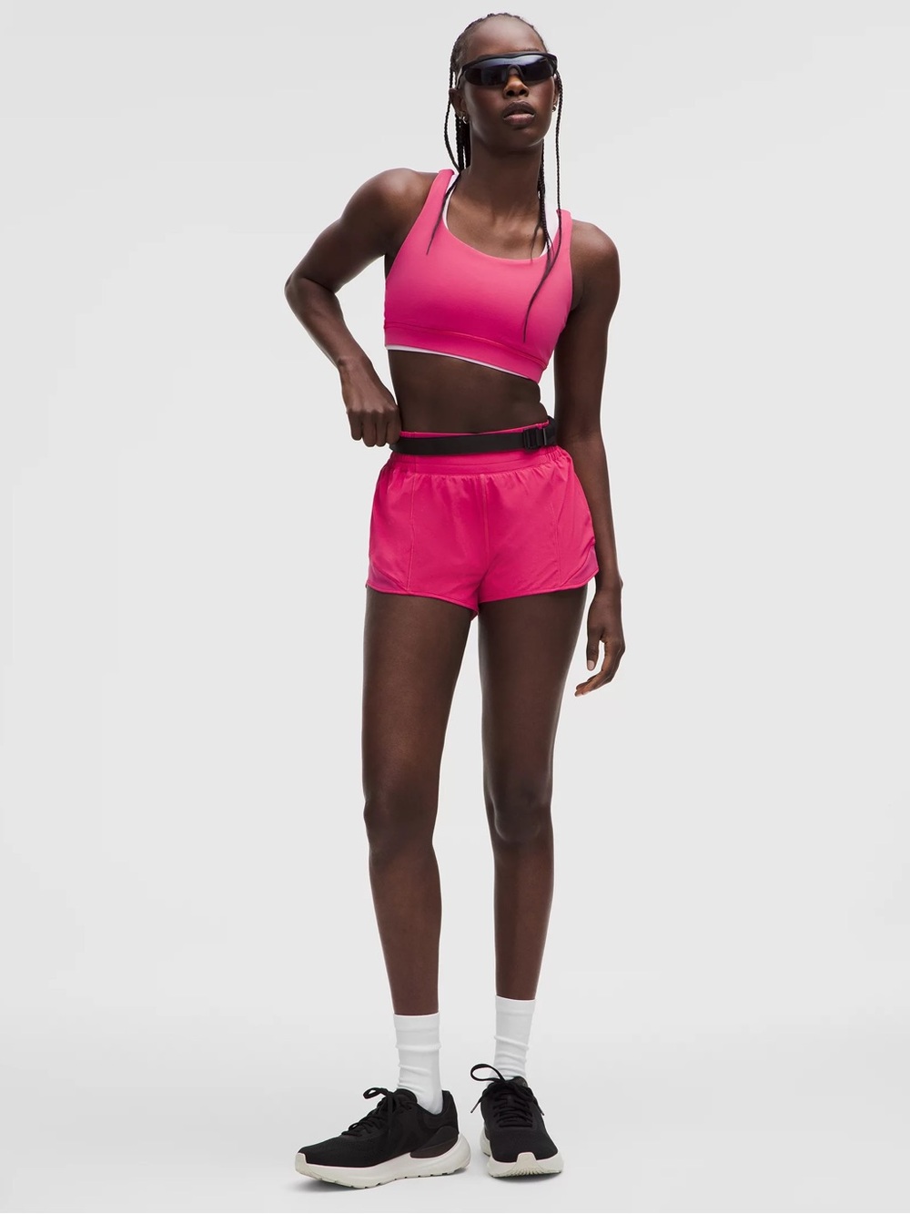 lululemon athletica Women's Hotty Hot High-Rise Lined 2.5 Shorts in Raspberry